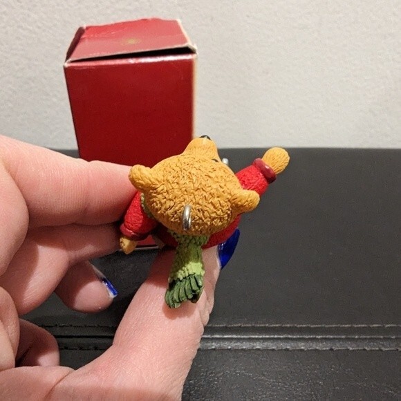 Set Snow Cub Club Hallmark Ornaments Teddy Bear Dexter Next & Gracie Skates 2002 - Picture 7 of 11